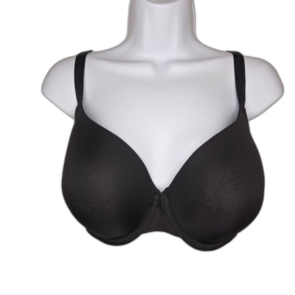 Cacique Lightly Lined T-Shirt Underwire Bra Black Size 38DDD